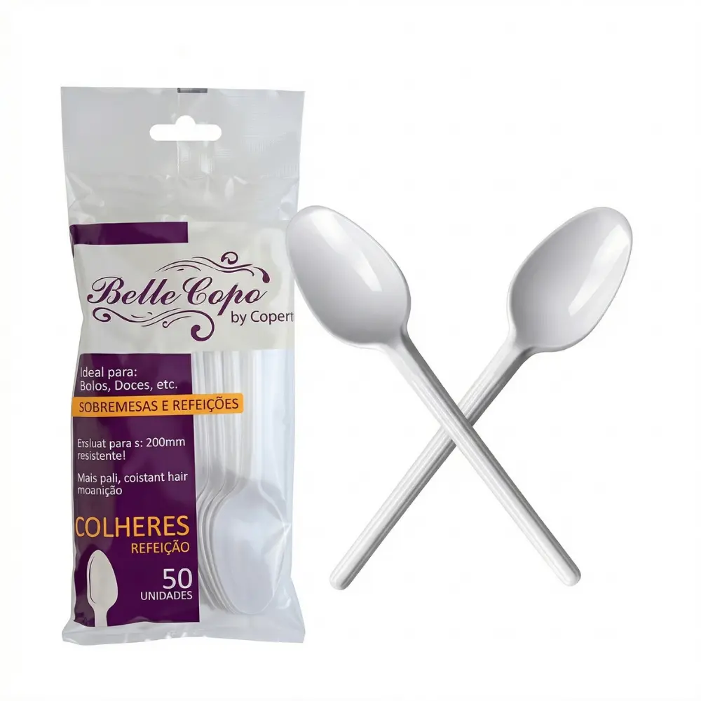 Colher descartável de refeição