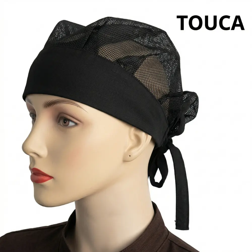 Touca de proteção tipo tela preta