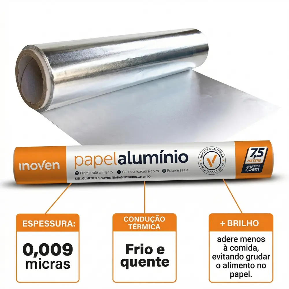 Papel alumínio em rolo